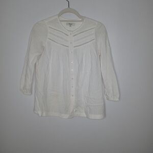 Madewell white button down shirt